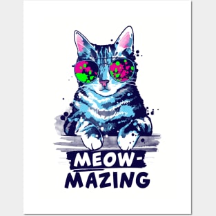 Meowmazing amazing cat Posters and Art